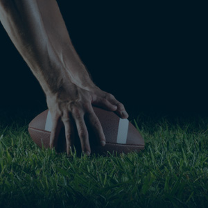 Quarterback with ball